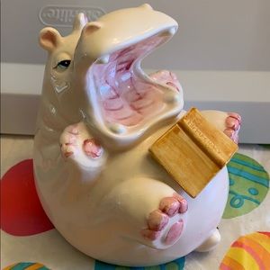 Vintage, Fitz and Floyd Hippo Bookend (one)